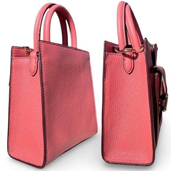 Coach Mini Pepper Crossbody Pebbled Leather Bag Crossbody | Taffy | C6778 - Picture 6 of 16